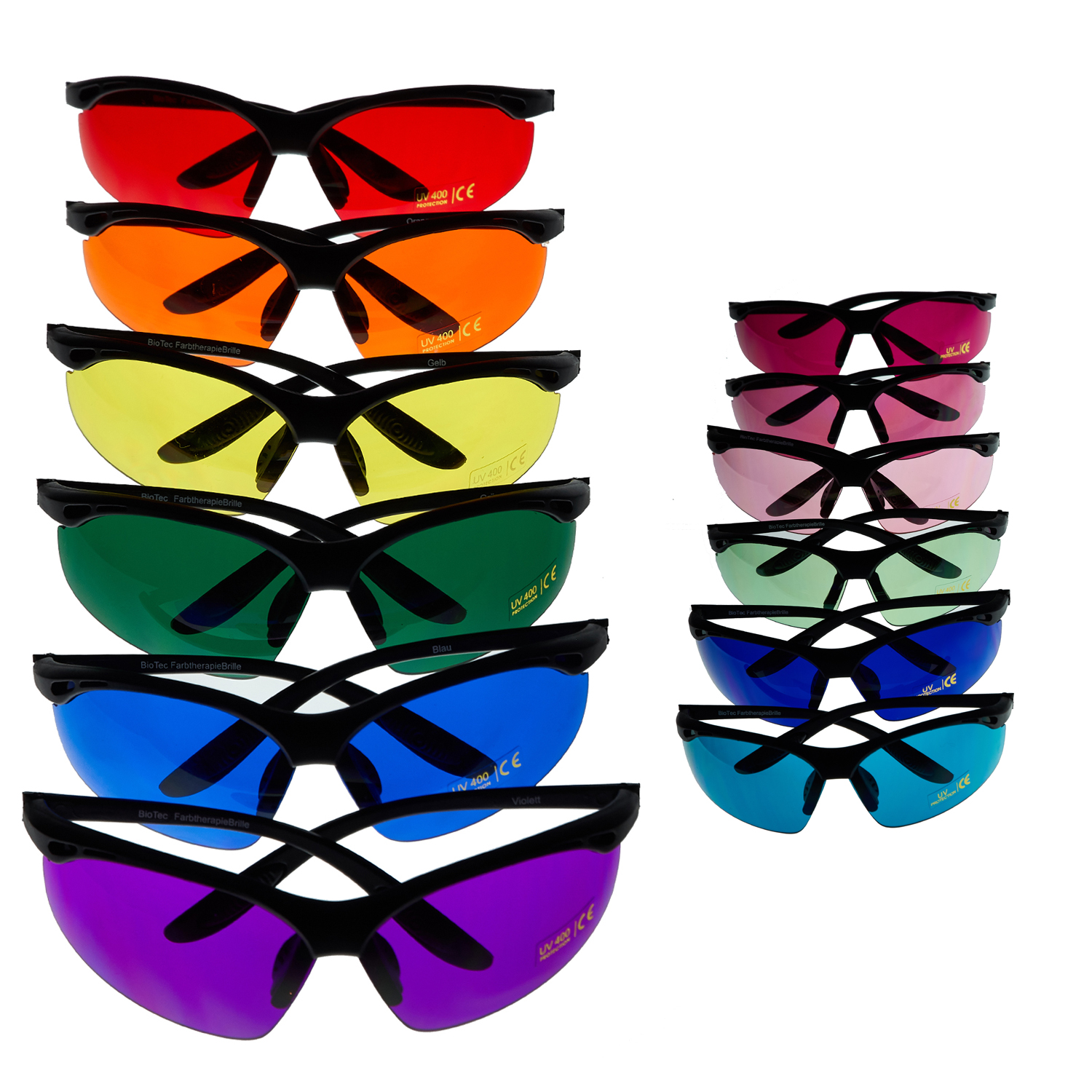10teiliger Farbbrillensatz Sport: 6+4