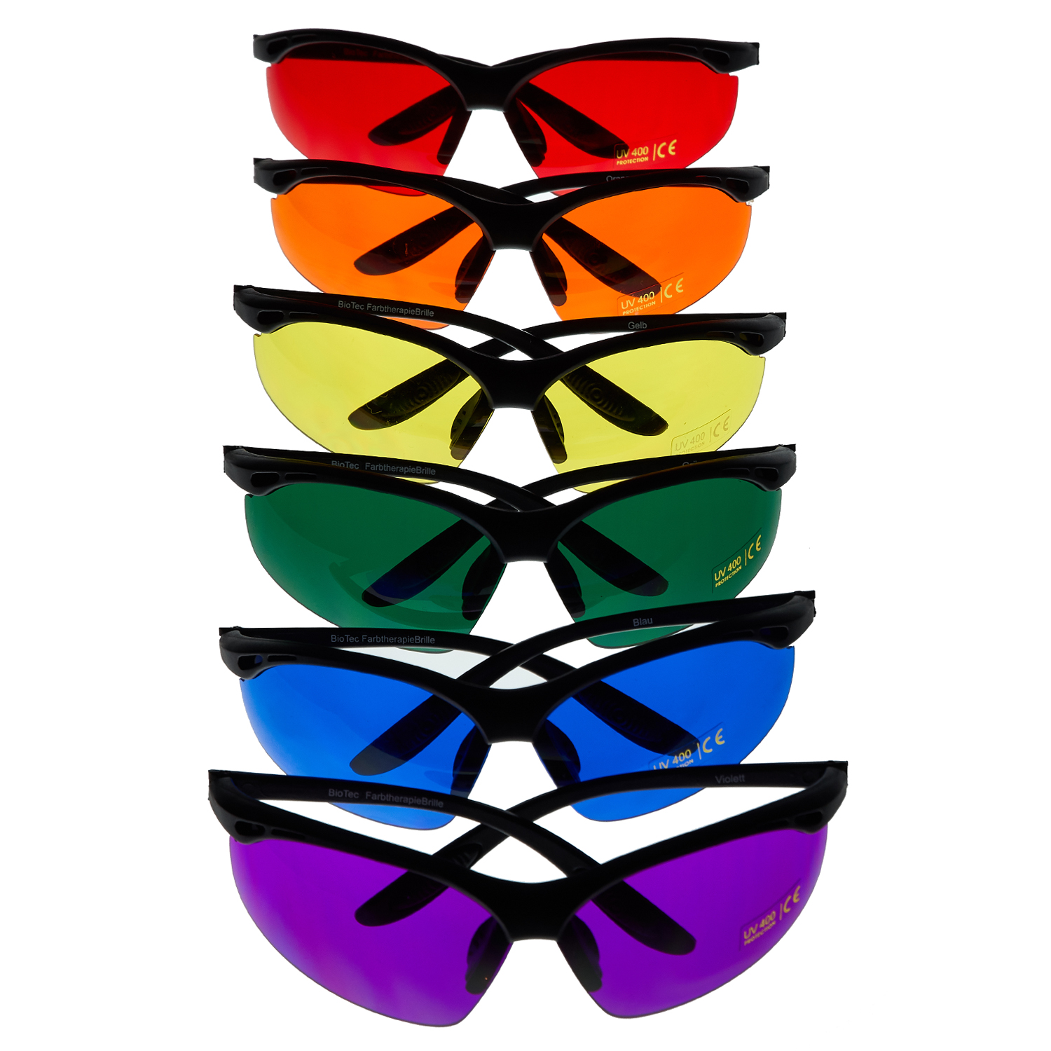 6teiliges Farbbrillenset Sport