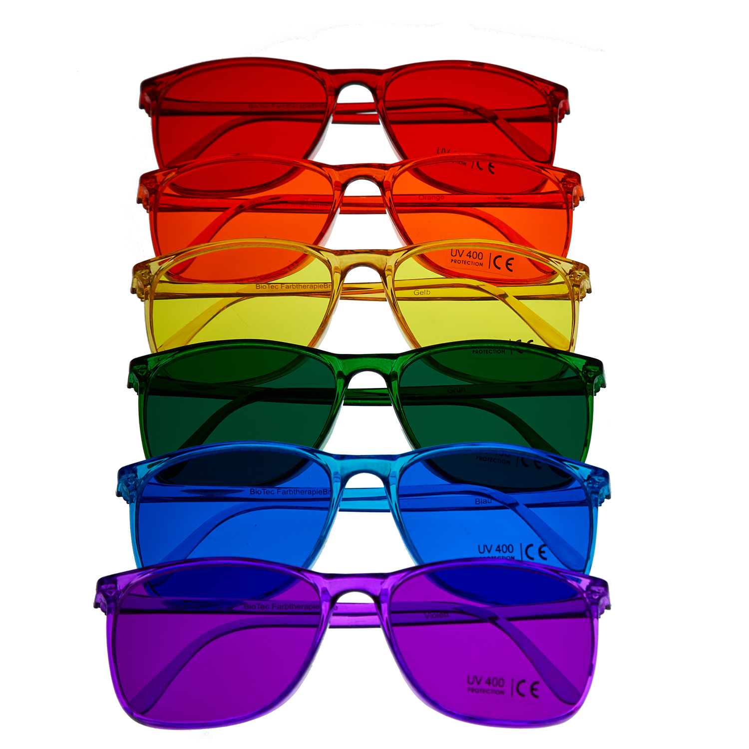 6teiliges Farbbrillenset Klassisch