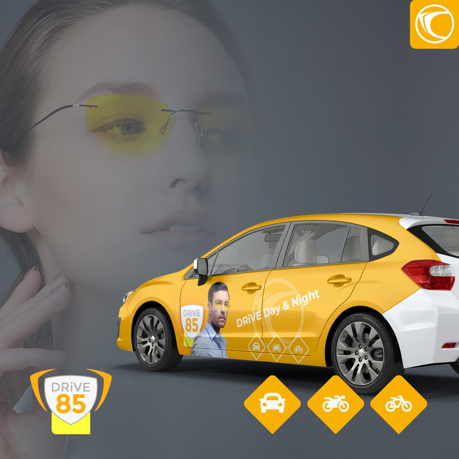 Autofahrerbrille für Tag- und Nachtfahrten